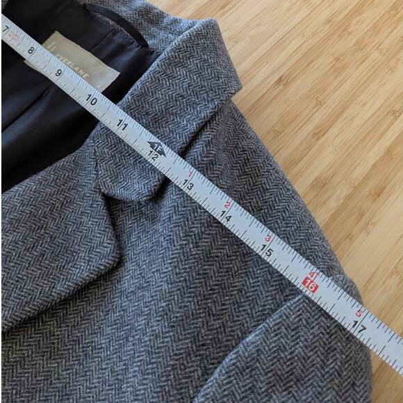 Everlane Gray Blazer Classic Wool-Blend Suit Jacket - Picture 6 of 9